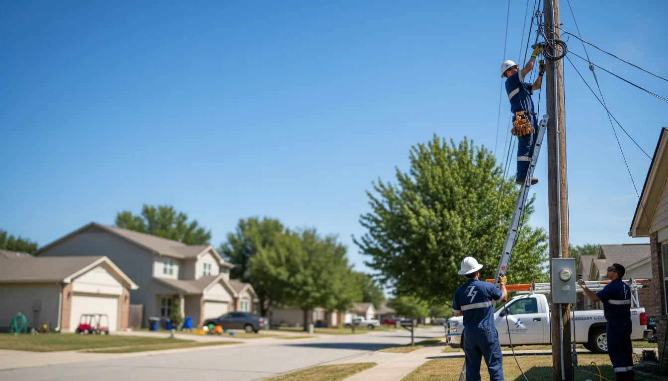 Residential electrician providing installation services in Leming, TX